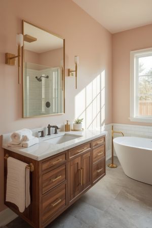 luxury bath colors blush pink
