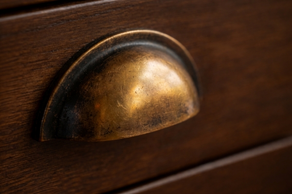 unlacquered brass patina kitchen hardware