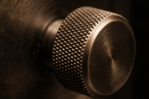 knurled texture cabinet hardware detail